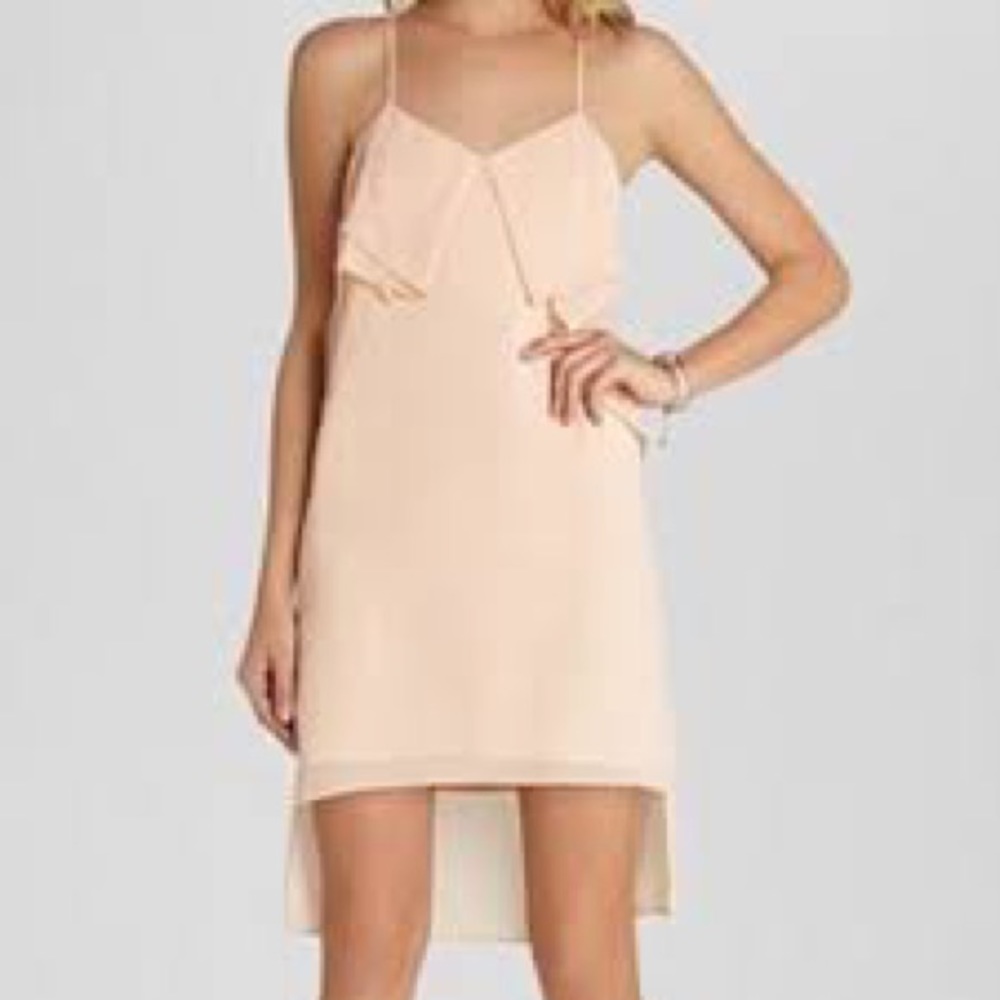 BCBGeneration Chiffon Racerback Dress in Peach